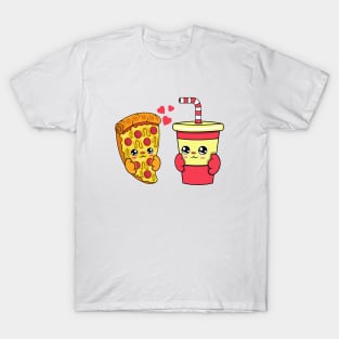 All i need is pizza and soda butter, Kawaii pizza and soda butter. T-Shirt